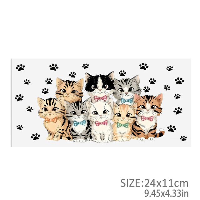 Cats UV DTF Cup Wrap – Easy Cup Wrap for Tumblers & Projects FeeFiFauxLeather