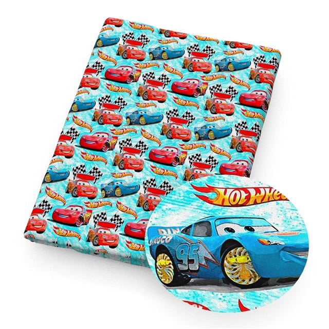 Cars The Movie Printed Faux Leather Sheet FeeFiFauxLeather