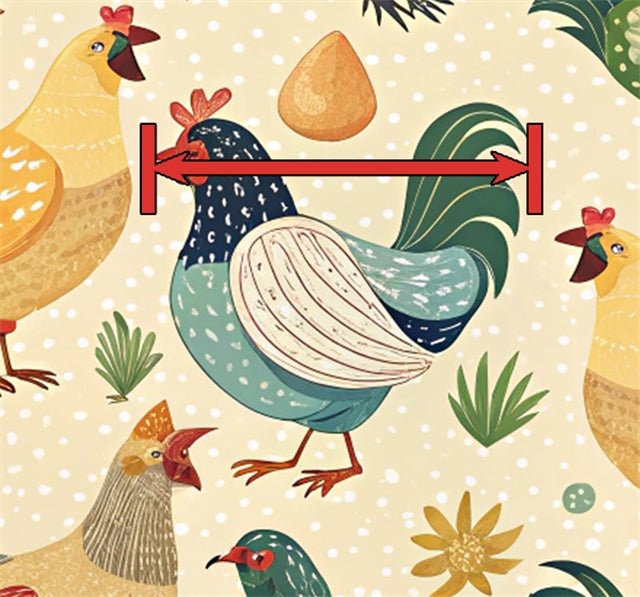 Chickens Farm Printed Faux Leather Sheet FeeFiFauxLeather