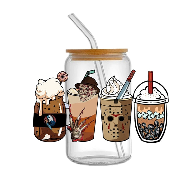 Nightmare Before Christmas & Wednesday UV DTF Cup Wrap – Decorative Wrap Design for Cups & Tumblers FeeFiFauxLeather