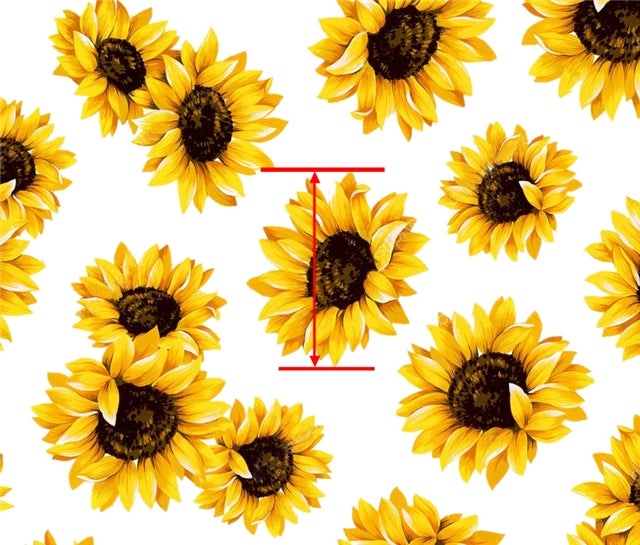 Sunflower Printed Faux Leather Sheet FeeFiFauxLeather