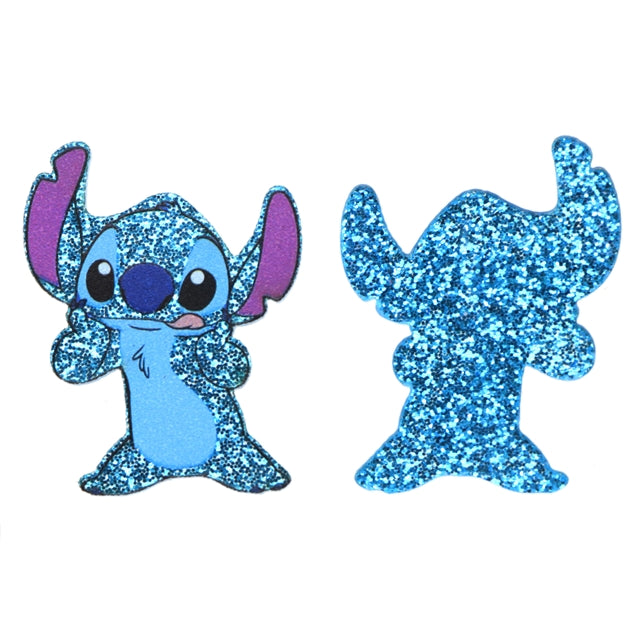 Blue Alien Glitter Resin 5 piece set FeeFiFauxLeather