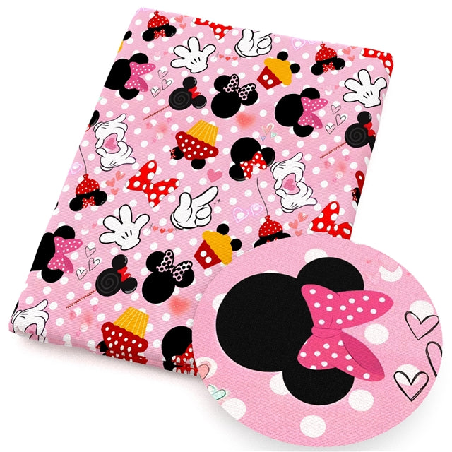 Mouse Faux Leather Sheet – Cartoon Character Material for DIY Accessories FeeFiFauxLeather