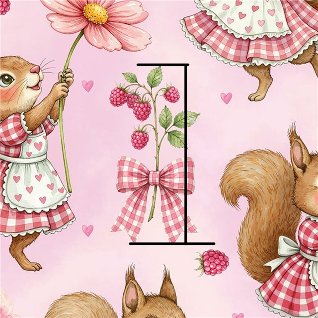 Squirrel Printed Faux Leather Sheet FeeFiFauxLeather