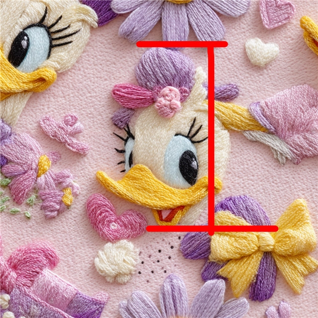 Daisy Duck Faux Leather Sheet – Cartoon Character Smooth Material for DIY Accessories FeeFiFauxLeather