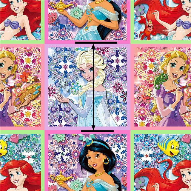 Princesses Litchi Printed Faux Leather Sheet