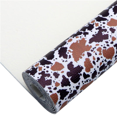 Cow Hide Litchi Printed Faux Leather Sheet Litchi has a pebble like feel with bright colors