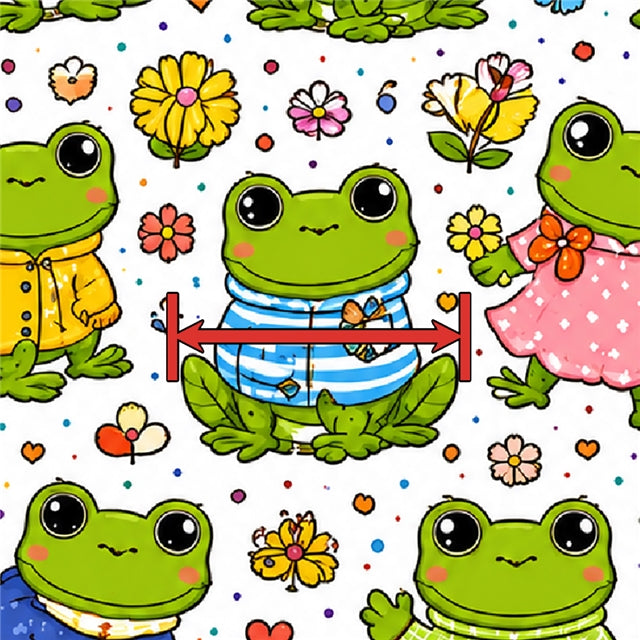 Frog Printed Faux Leather Sheet FeeFiFauxLeather