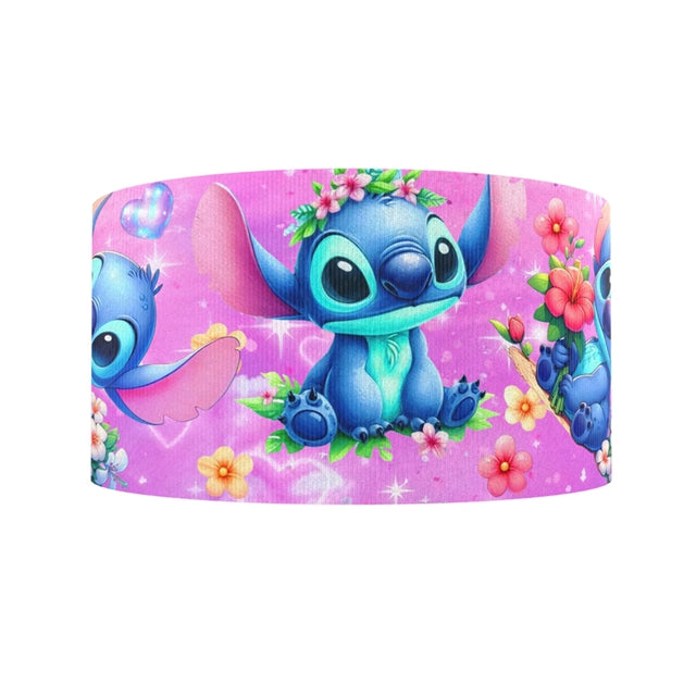 Blue Alien 1 Yard Printed Grosgrain Ribbon 1 1/2 inch wide FeeFiFauxLeather