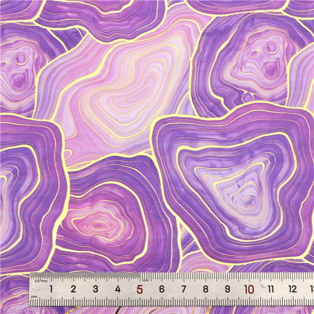 Purple Swirl Gold Foil Printed Faux Leather Sheet FeeFiFauxLeather