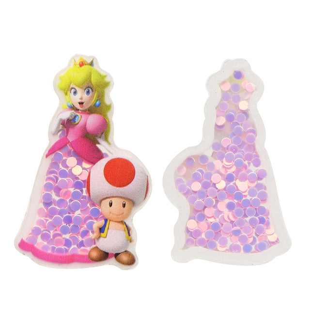 Peach Super Mario Quicksand Sequin Resin