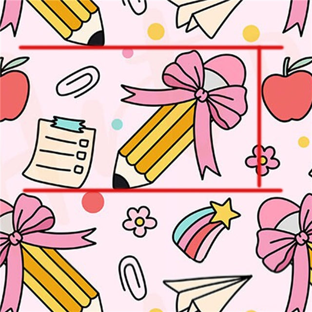 Back To School Print Bullet Fabric FeeFiFauxLeather