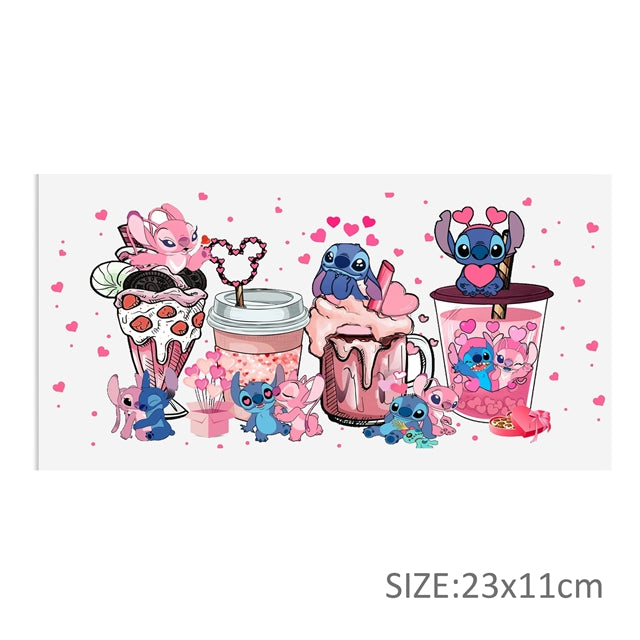 Blue Alien Valentine UV DTF Cup Wrap – Easy Cup Wrap for Tumblers & Projects FeeFiFauxLeather