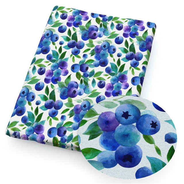 Blueberry Fruit Textured Liverpool/ Bullet Fabric