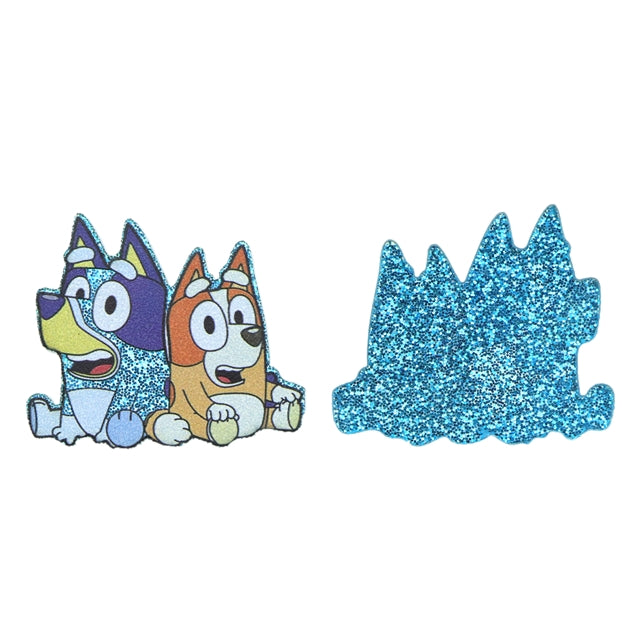 Blue Dog Chunky Glitter Planar Resin 5 piece set