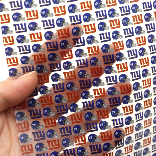Giants Printed See Through Transparent Sheet FeeFiFauxLeather