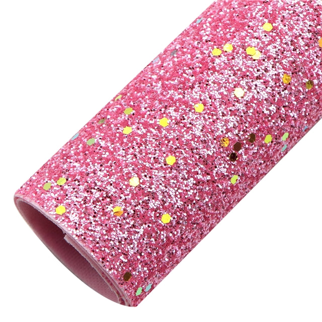 Chunky Glitter Printed Faux Leather FeeFiFauxLeather