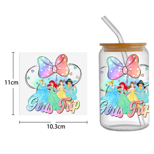 Princesses UV DTF Cup Wrap – DIY Tumbler Wrap for Drinkware Crafting FeeFiFauxLeather