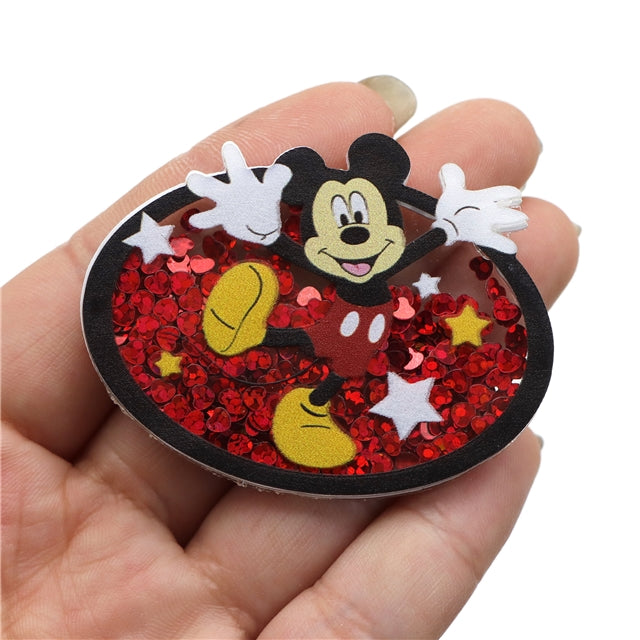 Mouse Quicksand Sequin Resin FeeFiFauxLeather