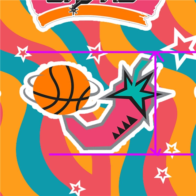 Spurs Basketball Sport Printed Faux Leather Sheet FeeFiFauxLeather