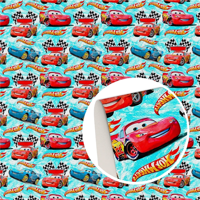 Cars The Movie Printed Faux Leather Sheet FeeFiFauxLeather