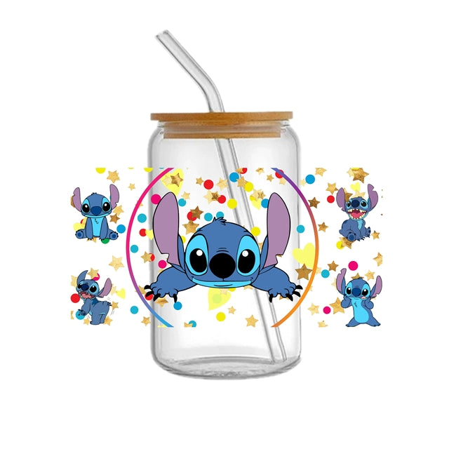 Blue Alien UV DTF Cup Wrap – Easy Cup Wrap for Tumblers & Projects FeeFiFauxLeather
