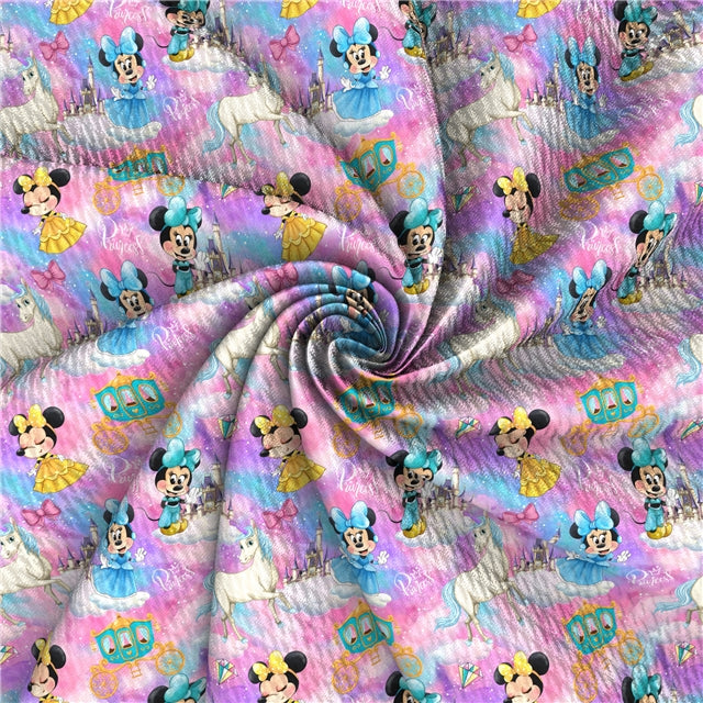 Minnie Unicorn Textured Liverpool/ Bullet Fabric with a textured feel