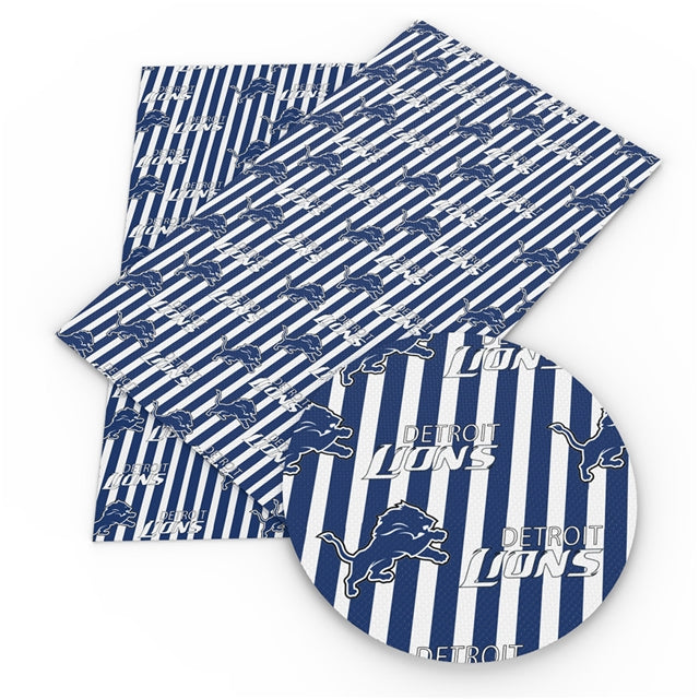 Lions Sport Printed Faux Leather Sheet FeeFiFauxLeather
