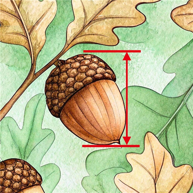 Fall Leaves Acorns Printed Fabric FeeFiFauxLeather
