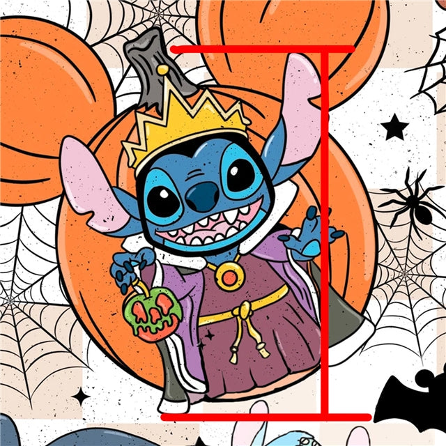 Blue Alien Halloween Bullet Printed Fabric FeeFiFauxLeather