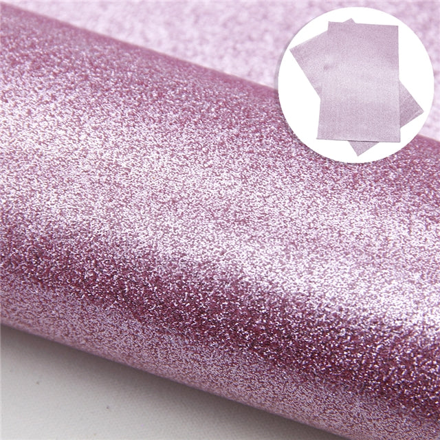 Pink Smooth Glitter Printed Faux Leather Sheet FeeFiFauxLeather