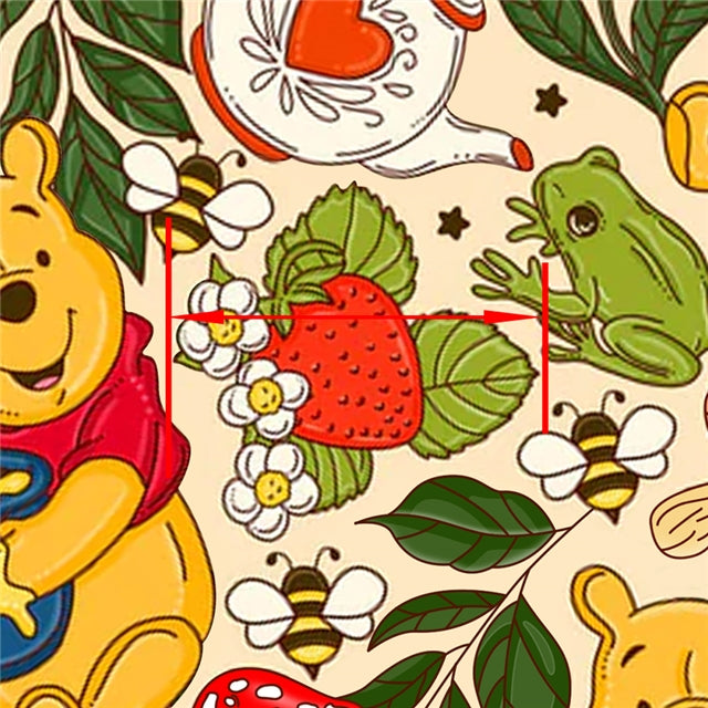 Pooh Bear Printed Fabric FeeFiFauxLeather