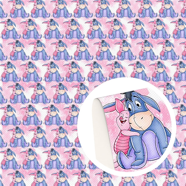 Eeyore Pooh Bear Printed Faux Leather Sheet (Copy) FeeFiFauxLeather
