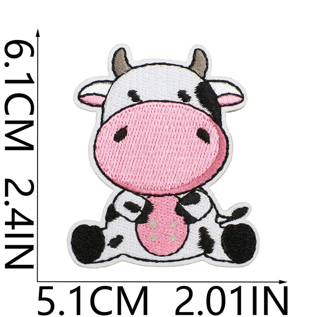 Cow Embroidery Patch