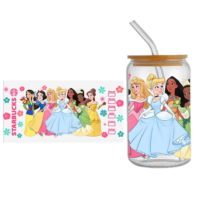 Princesses UV DTF Cup Wrap – Easy Cup Wrap for Tumblers & Projects FeeFiFauxLeather
