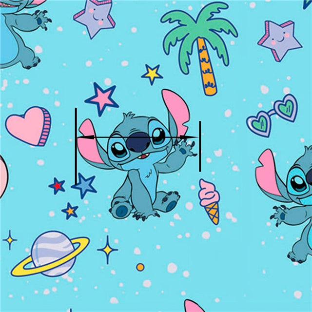 Blue Alien  Printed Faux Leather Sheet FeeFiFauxLeather