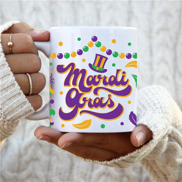 Mardi Gras Crawfish UV DTF Cup Wrap – Easy Cup Wrap for Tumblers & Projects FeeFiFauxLeather