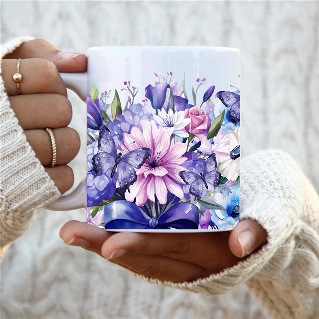 Flowers UV DTF Cup Wrap – Easy Cup Wrap for Tumblers & Projects FeeFiFauxLeather