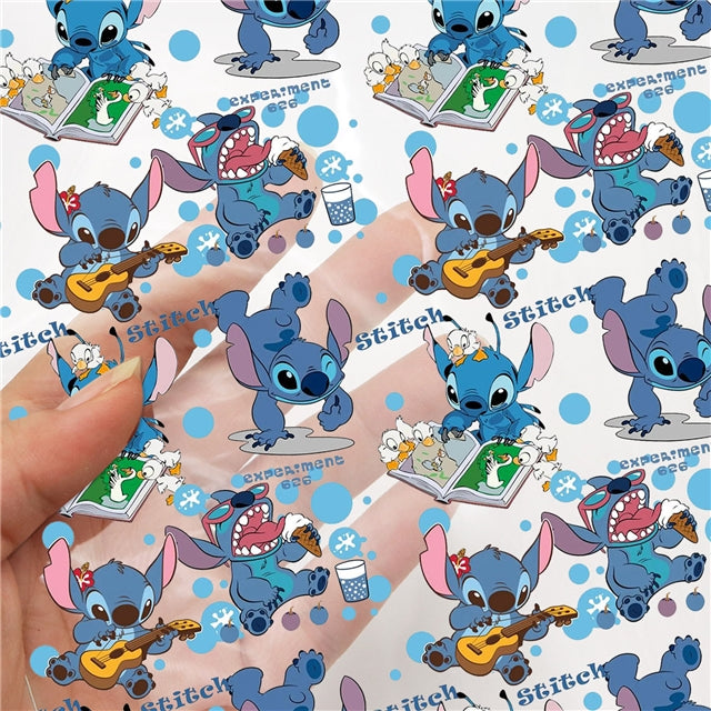 Blue Alien Faux Leather Sheet FeeFiFauxLeather