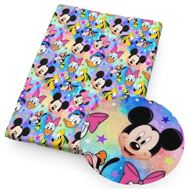 Mouse and Friends Printed Fabric FeeFiFauxLeather