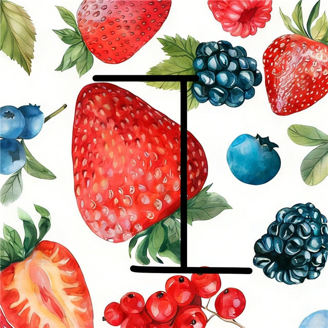 Strawberry Printed Faux Leather Sheet FeeFiFauxLeather