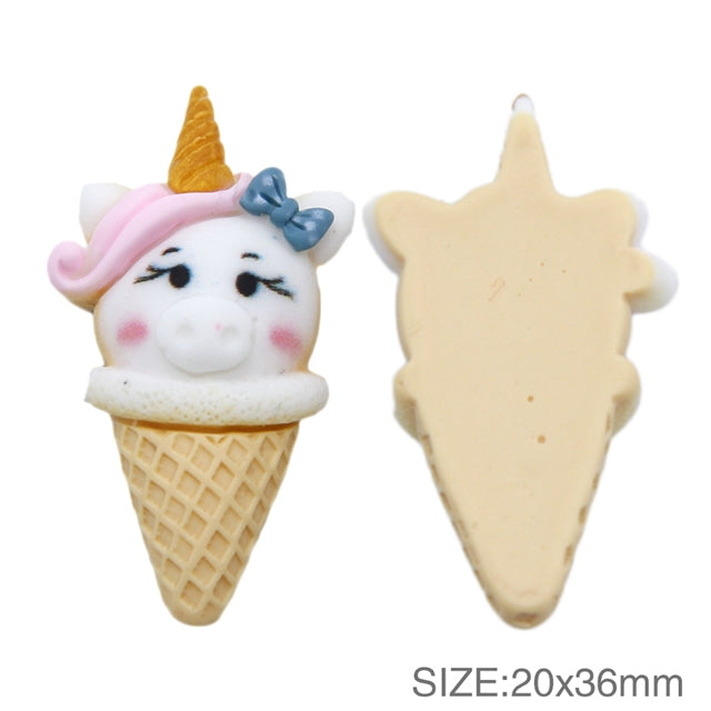 3-D Ice Cream Cones Acrylic Resin 5 piece set FeeFiFauxLeather