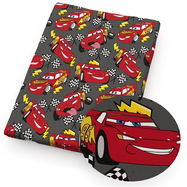 Cars The Movie Printed Faux Leather Sheet FeeFiFauxLeather