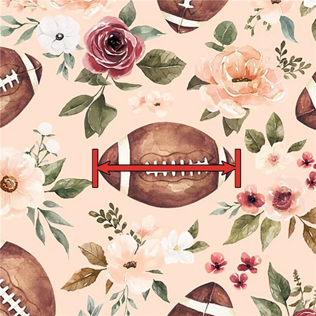 Football Sport Printed Faux Leather Sheet FeeFiFauxLeather