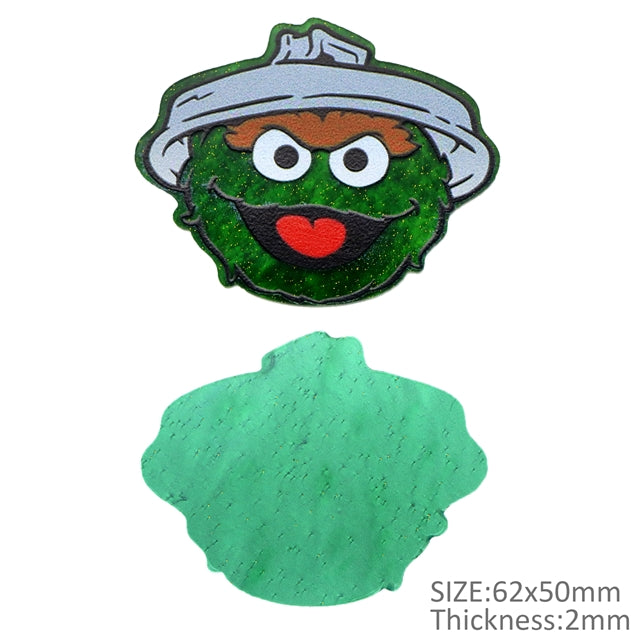 Oscar The Grouch Sesame Street Fine Glitter Acrylic 5 piece set