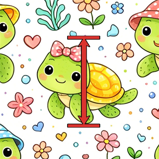 Turtle Printed Faux Leather Sheet FeeFiFauxLeather