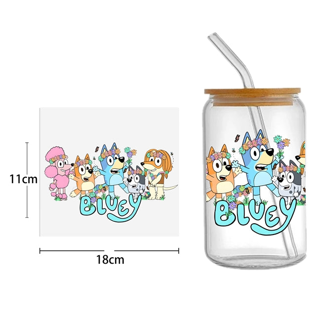 Blue Dog UV DTF Cup Wrap – Easy Cup Wrap for Tumblers & Projects FeeFiFauxLeather