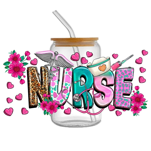 Nurse UV DTF Cup Wrap – Easy Cup Wrap for Tumblers & Projects FeeFiFauxLeather