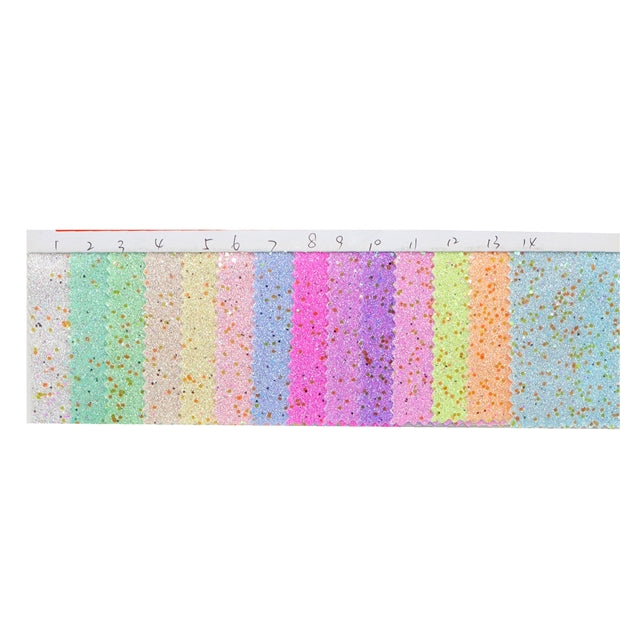 Holographic Chunky Glitter Printed Faux Leather FeeFiFauxLeather