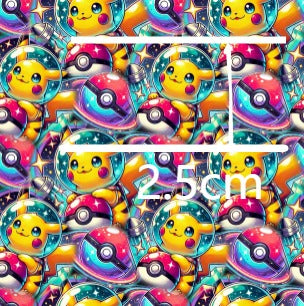 Pocket Monster Printed Faux Leather Sheet FeeFiFauxLeather